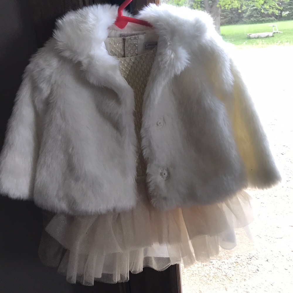 Toddler girls holiday dress and coat.
